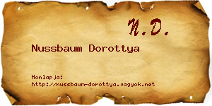 Nussbaum Dorottya névjegykártya